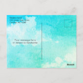 Bewegde Waterverf Bewegende Aankondiging Briefkaart (Achterkant)