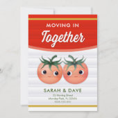 Bewegen in samen aankondiging met tomatenpaar (Voorkant)