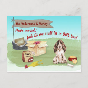 Bewegend bruine Cocker Spaniel Toys Ons nieuwe thu Briefkaart