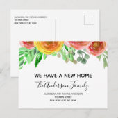 Bewegende Aankondiging Bloemen Blush Roze Waterver (Voorkant / Achterkant)