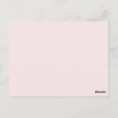 Bewegende Aankondiging Blush Pink Roses Briefkaart (Achterkant)