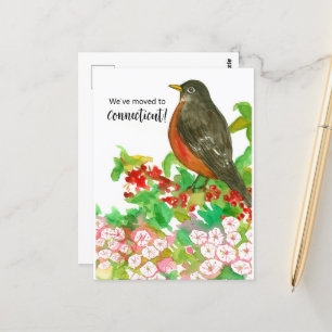 Bewegende aankondiging Connecticut Robin Laurel Briefkaart