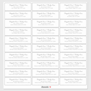 Bewegende aankondiging Contactlijst Adresetiketten Sticker