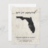 Bewegende aankondiging, Florida staat rustiek Uitnodiging Briefkaart (Voorkant / Achterkant)