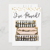 Bewegende aankondiging Ik ben verhuisd Briefkaart (Voorkant / Achterkant)