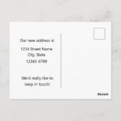 Bewegende aankondiging Illinois kardinaal vogel vi Briefkaart (Achterkant)