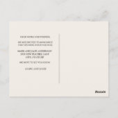 Bewegende aankondiging Log Cabin Snow Briefkaart (Achterkant)