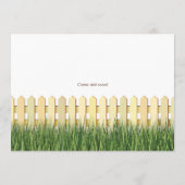 Bewegende aankondiging met piket hek en tuin (Achterkant)