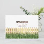 Bewegende aankondiging met piket hek en tuin (Staand voorkant)