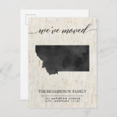 Bewegende aankondiging, Montana staat rustiek Uitnodiging Briefkaart (Voorkant / Achterkant)