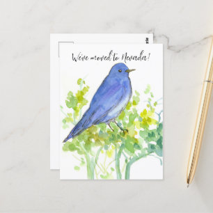 Bewegende aankondiging Nevada Bluebird Sagebrush Briefkaart