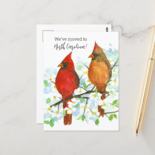 Bewegende aankondiging North Carolina Cardinals Briefkaart