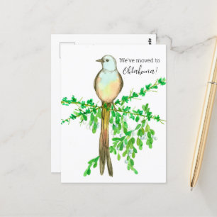Bewegende aankondiging Oklahoma Flycatcher Bird Briefkaart