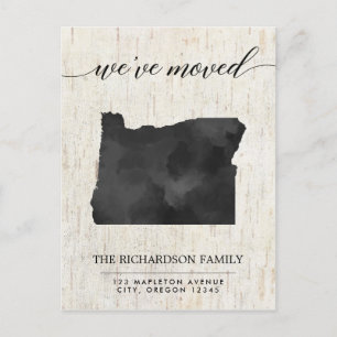 Bewegende aankondiging, Oregon staat rustiek Uitnodiging Briefkaart
