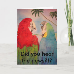 Bewegende Aankondiging Parrot Kaart
