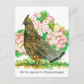 Bewegende aankondiging Pennsylvania Ruffed Grouse Briefkaart (Voorkant)