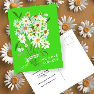 BEWEGENDE AANKONDIGING Schattige Daisy Boeket Hand Briefkaart