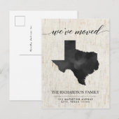 Bewegende aankondiging, Texas rustieke staat Uitnodiging Briefkaart (Voorkant / Achterkant)