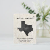 Bewegende aankondiging, Texas rustieke staat Uitnodiging Briefkaart (Staand voorkant)
