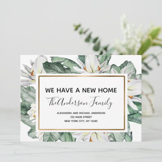 Bewegende aankondiging tropische bloemen (Staand voorkant)