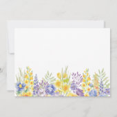 Bewegende bekendmaking Geel Blauw Paars Floral Aankondiging (Achterkant)