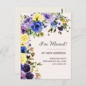 Bewegende bekendmaking Paarse geelgral Briefkaart (Voorkant / Achterkant)