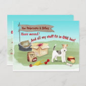 Bewegende draden in fox terrier Study New Home   Briefkaart (Voorkant / Achterkant)