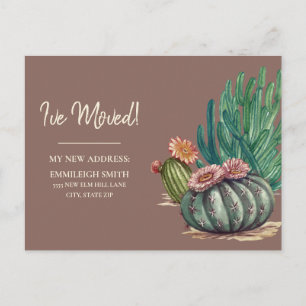 Bewegende koninklijke woestijn Cacti Botanical Briefkaart