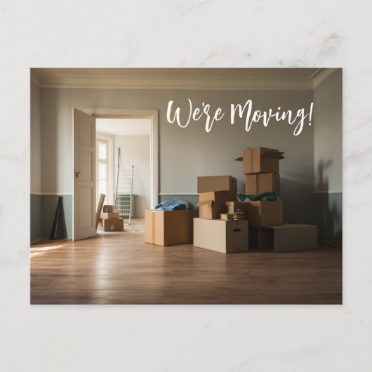 Bewegende Mededelingenboxen thuis Aankondigingskaart (Voorkant)