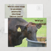 Bewegende/nieuwe adresaankondiging aankondigingskaart (Voorkant / Achterkant)