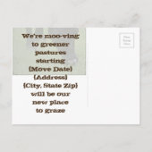 Bewegende/nieuwe adresaankondiging aankondigingskaart (Achterkant)