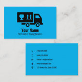 bewegende services blauw visitekaartje (Voorkant / Achterkant)