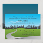 Beweging aan de stad Bewegende Aankondiging (Voorkant / Achterkant)