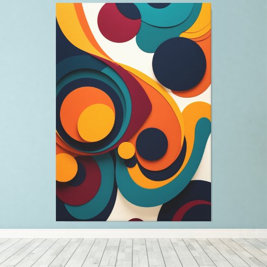 Beweging in de kunst canvas afdruk (Insitu (Houten vloer))