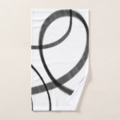Beweging in zwart-wit bad handdoek (Handdoek)