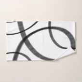 Beweging in zwart-wit bad handdoek (Handdoek)