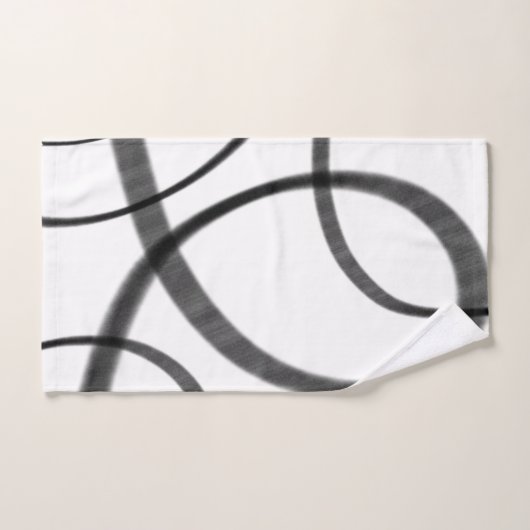 Beweging in zwart-wit bad handdoek (Handdoek)