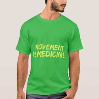Beweging is medicijn retro vriend t-shirt