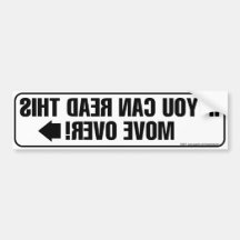 Beweging over Gespiegelde Bumpersticker