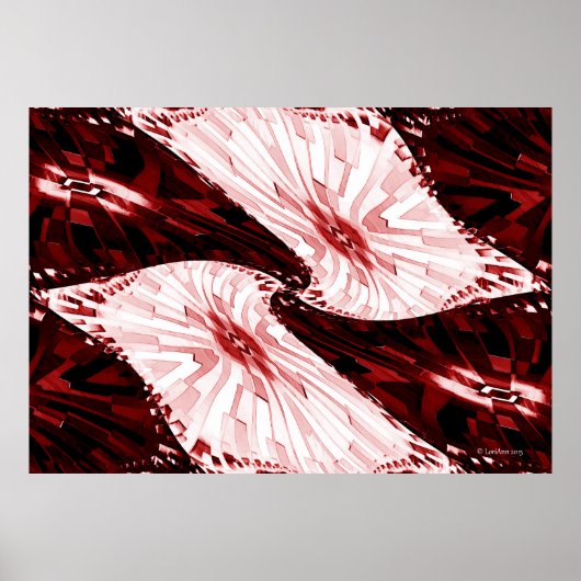 Beweging - Rood op rood Poster (Voorkant)