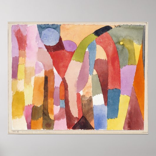 Beweging van gewelfde kamers | Paul Klee Poster (Voorkant)
