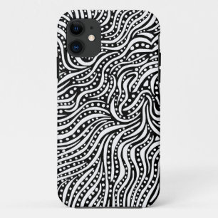 Beweging voor het water - wit op zwart iPhone 11 hoesje