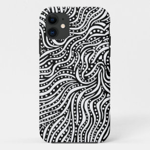 Beweging voor het water - wit op zwart iPhone 11 hoesje