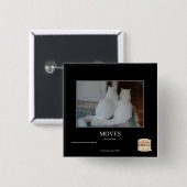 Bewegingen Vierkante Button 5,1 Cm (Voorkant /achterkant)