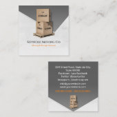 Bewegings- en opslagservices vierkante visitekaartje (Voorkant / Achterkant)