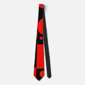 Bewegingsgrafiek cirkel Rood Geometrisch Patroon Stropdas (Voorkant)