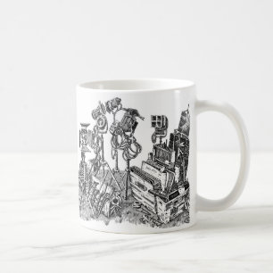 Bewegingsgrip en elektrisch Afbeelding Koffiemok