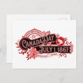  bewegwijzering op Canada Day Briefkaart (Voorkant / Achterkant)
