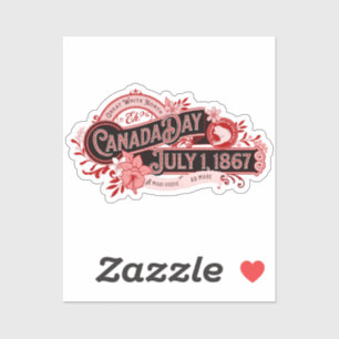 bewegwijzering op Canada Day Sticker