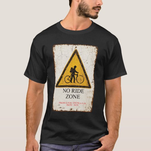 BEWEGWIJZERING VOOR NO RIDE ZONE T-SHIRT (Voorkant)